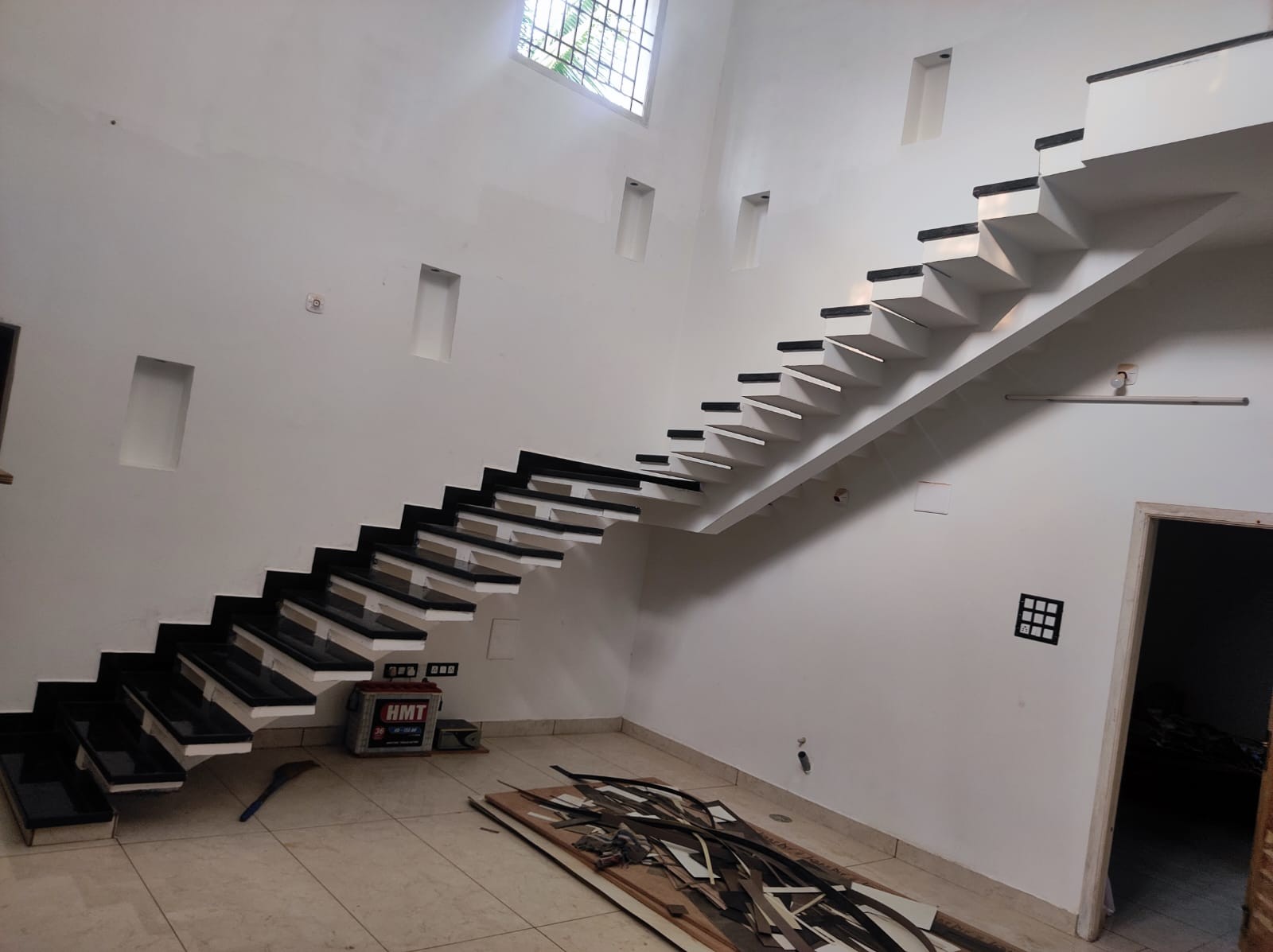 Floating Cantilevered Granite Staircase